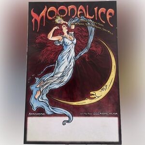 Moonalice - Art Nouveau Poster - Red and Blue